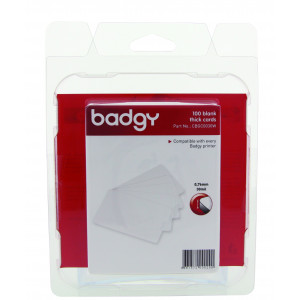 Lot de 100 cartes à imprimer blanches, idéal pour Badgy - Sogedex