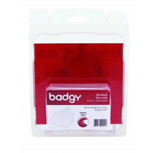 100 cartes blanches, épaisseur 0,50 mm, idéal pour Badgy - Sogedex