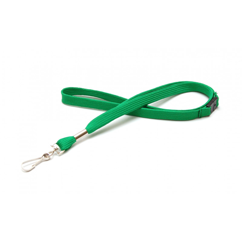 12 mm tube polyester lanyard w/ swivel hook & breakaway feature