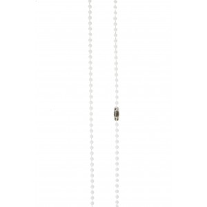 White plastic ball chain necklace for badges and badge holders