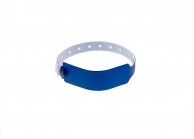 Plastic vinyl wide-face type wristband - metallic colour (pack of 100)