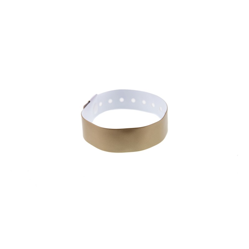 Plastic vinyl L type wristband - metallic color (pack of 100)