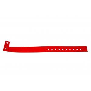 Vinyl plastic L-type wristband - glossy (pack of 100)