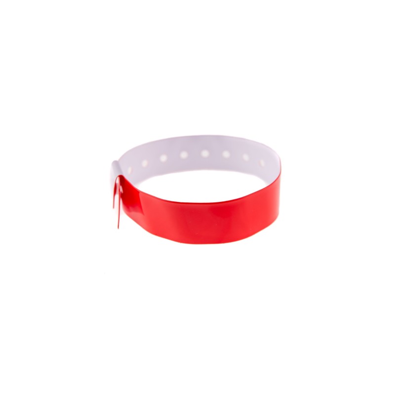Vinyl plastic L-type wristband - glossy (pack of 100)