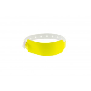 Plastic vinyl wide-face type wristband - glossy (pack of 100)
