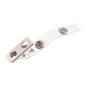 Metal crocodile-type clip with clear vinyl strap - IDS15 (pack of 100)