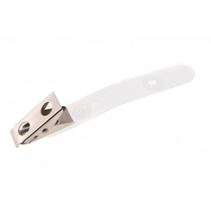 Metallic crocodile clip for badge with plastic attachment | Sogedex