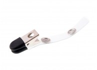 Metal crocodile-type clip w/ rubber protection + reinforced vinyl strap (pack of 100)