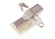 Adhesive crocodile-type clip with metal safety pin - IDS22M (pack of 100)