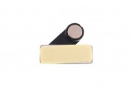 Magnetic badge clip with adhesive and plastic shield (pack of 100)