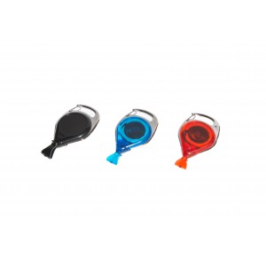 Dual clip plastic badge reel with twist-free fastener (pack of 100)