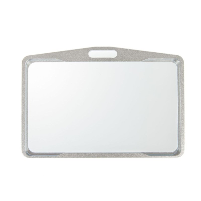 Silvery badge-holder