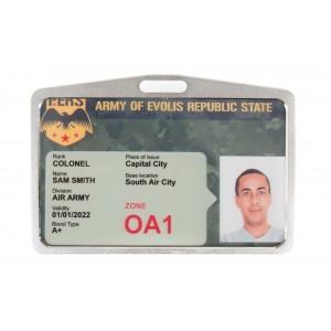 Silvery badge-holder
