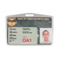Porte-badge métallisé argenté (lot de 50)