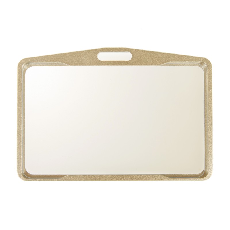 Porte-badge métallisé cuivré
