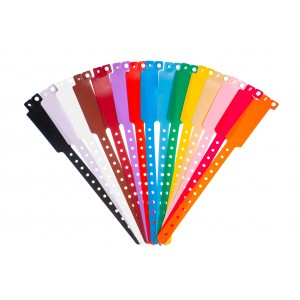Plastic vinyl wide-face type wristband - matt