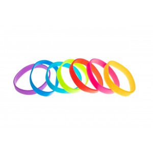 Silicone wristbands - without marking - adult size (pack of 100)