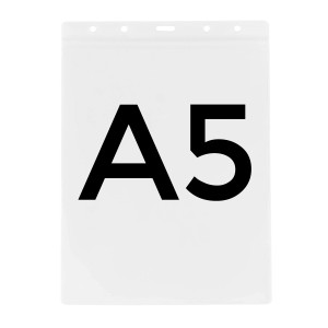 Porte badge A5 hermétique transparent souple