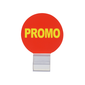 Promo badge + cristal fixing clip (pack of 25)