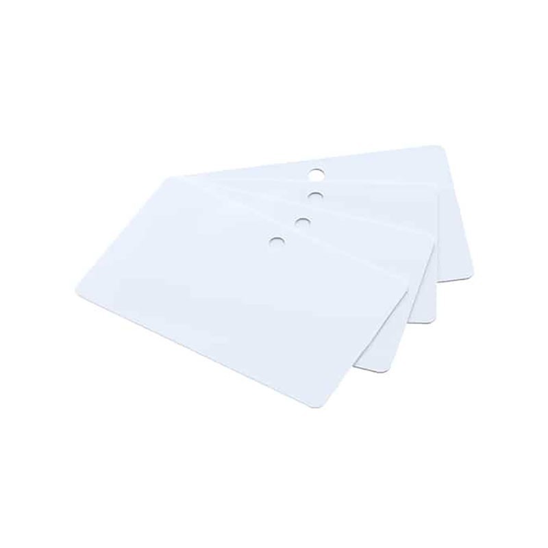 Lot de 500 cartes à imprimer PVC Blanche perforation 5 mm