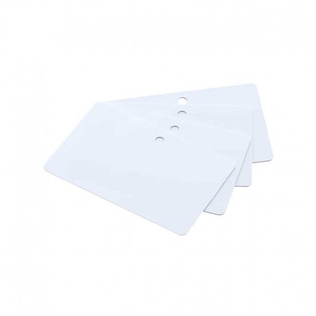 Lot de 500 cartes à imprimer PVC Blanche perforation 5 mm