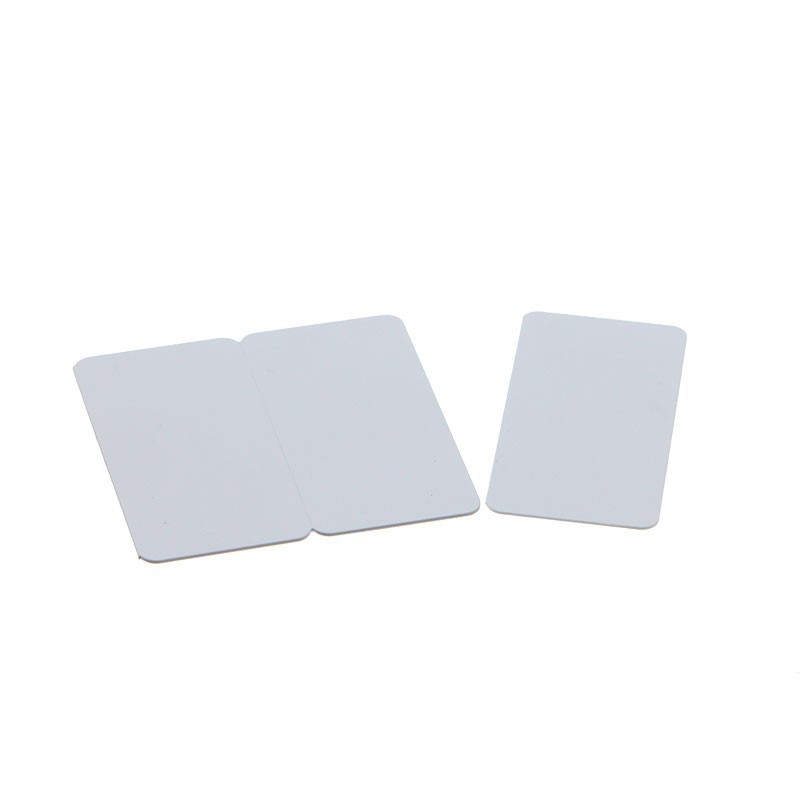 Lot de 100 tricartes à imprimer sécables PVC blanches