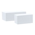 Lot de 100 cartes longues à imprimer PVC blanches - 120 x 50 mm