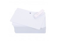 Lot de 500 cartes à imprimer PVC Blanche perforation 5 mm