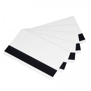 Pack of 500 white PVC printable cards with HICO magnetic stripe