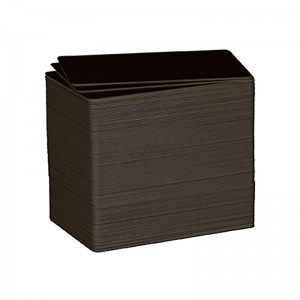Pack of 100 high quality PVC printable cards - black / matt finish