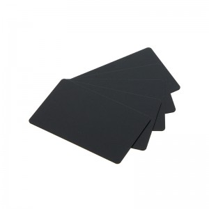 Pack of 100 high quality PVC printable cards - black / matt finish