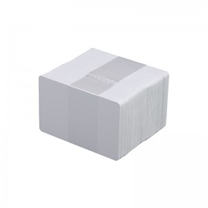 Pack of 100 high quality PVC printable cards - white / glossy finish