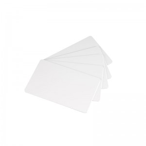 Pack of 100 high quality PVC printable cards - white / glossy finish