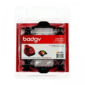 Badgy 1 Kit for 100 prints : color ribbon + cleaning kit