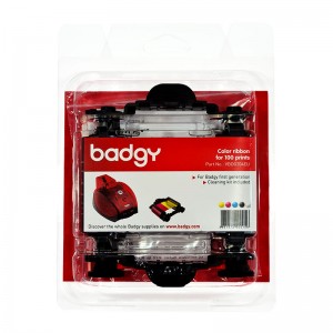 Badgy 1: Kit de ruban couleur + nettoyage pour 100 impressions
