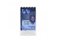 Badge holder with 1 clear and 1 frosted side - portrait - IDX 150 (pack of 100)