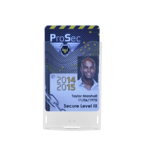 Porte-badge transparent (recto/verso) IDX 120 - Vertical