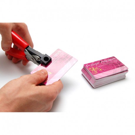 Hand-held round hole punch tool