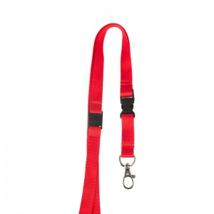 15 mm lanyard w/ detachable buckle, metal dog hook & breakaway feature (pack of 100)