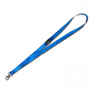15 mm flat satin lanyard w/ safety feature & metal dog hook (pack of 100)