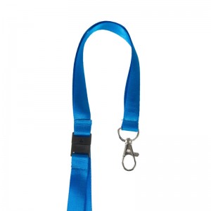 15 mm flat satin lanyard w/ safety feature & metal dog hook (pack of 100)