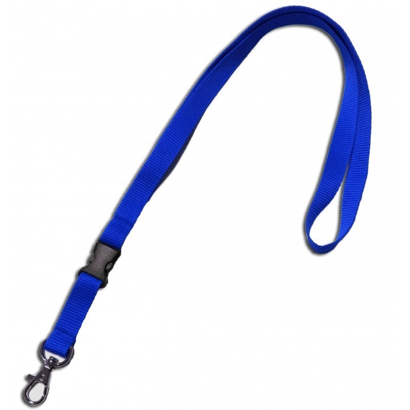 CUM15-PR31 - Cordon tour de cou, lanyard bleu roi - Cardalis