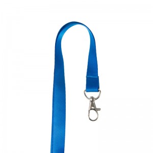 Schlüsselband Lanyard aus Satin, mit Metall-Karabinerhaken (100 Stück)