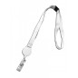 15mm flat lanyard with badge reel and safety feature (pack of 100)