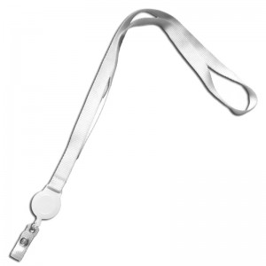 15mm flat lanyard with badge reel (pack of 100)