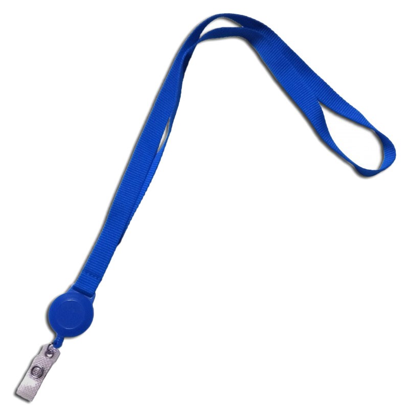 CORDON TOUR DE COU PORTE BADGE LANYARDS BLEU PAR 100