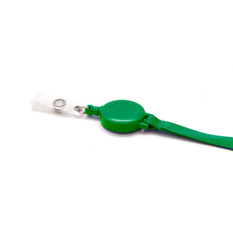 10 mm satin lanyard w/ breakaway feature & badge reel (pack of 100)