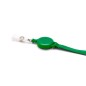 Cordon tour de cou plat 10 mm satiné avec enrouleur attache badge (lot de 100)