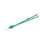 Cordon tour de cou plat 10 mm satiné avec enrouleur attache badge (lot de 100)