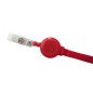 Cordon tour de cou plat 10 mm satiné avec enrouleur attache badge (lot de 100)